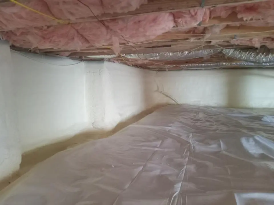 Crawl space encapsulation with closed-cell spray foam for Roof Maintenance in Chatham